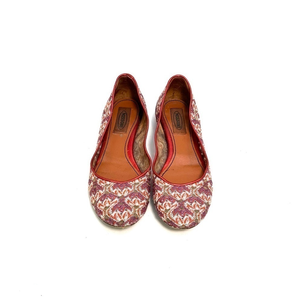 MISSONI | Vintage Y2K illusion fabric slip on ballet flats